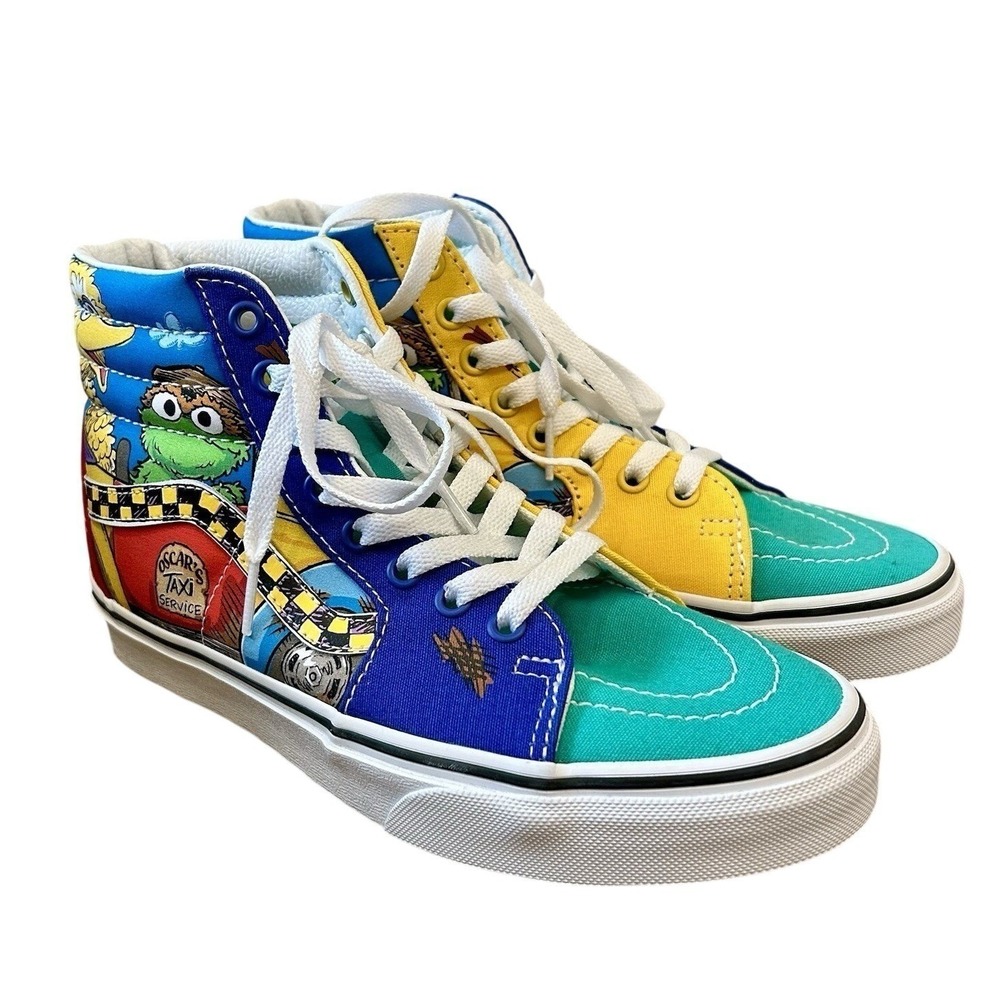 Vans Sk8-Hi Sesame Street High Top Sneakers Multi Color Mens 5.5 Womens 7 NWT